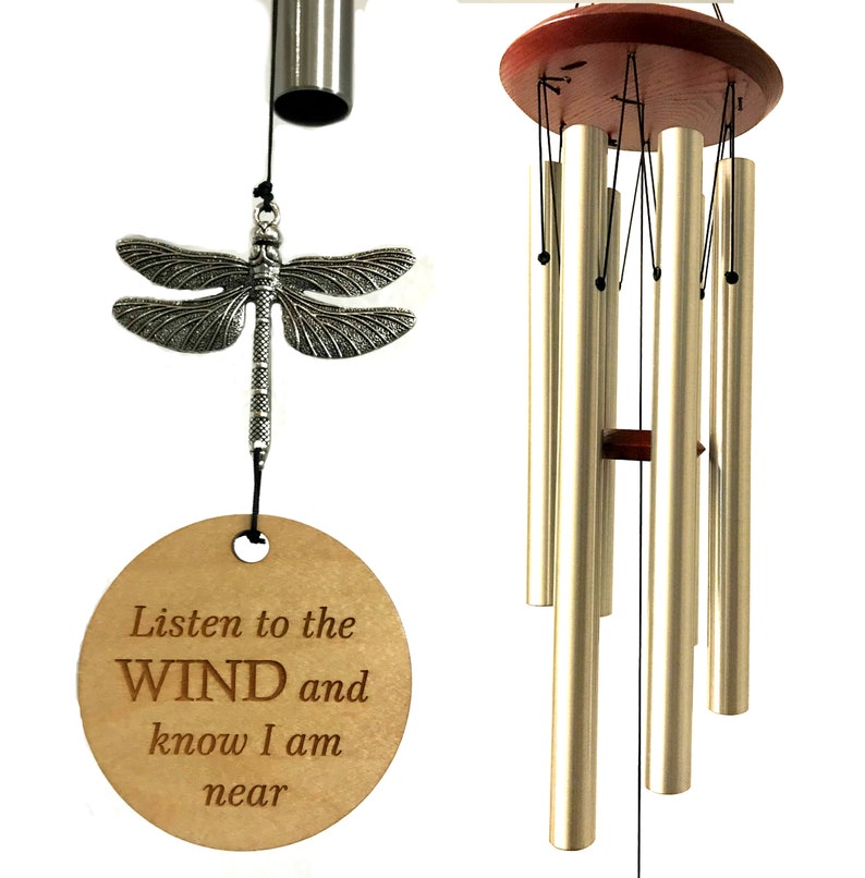 Memorial Wind Chime Dragonfly Custom Gift After Loss Of Mom Etsy