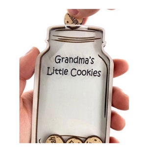 Birthday Gifts for Grandma Gift Personalized Keepsake Cookie Jar Ornament Magnet or Stand Gift for Grandparents with Grandchildren&#39;s Names