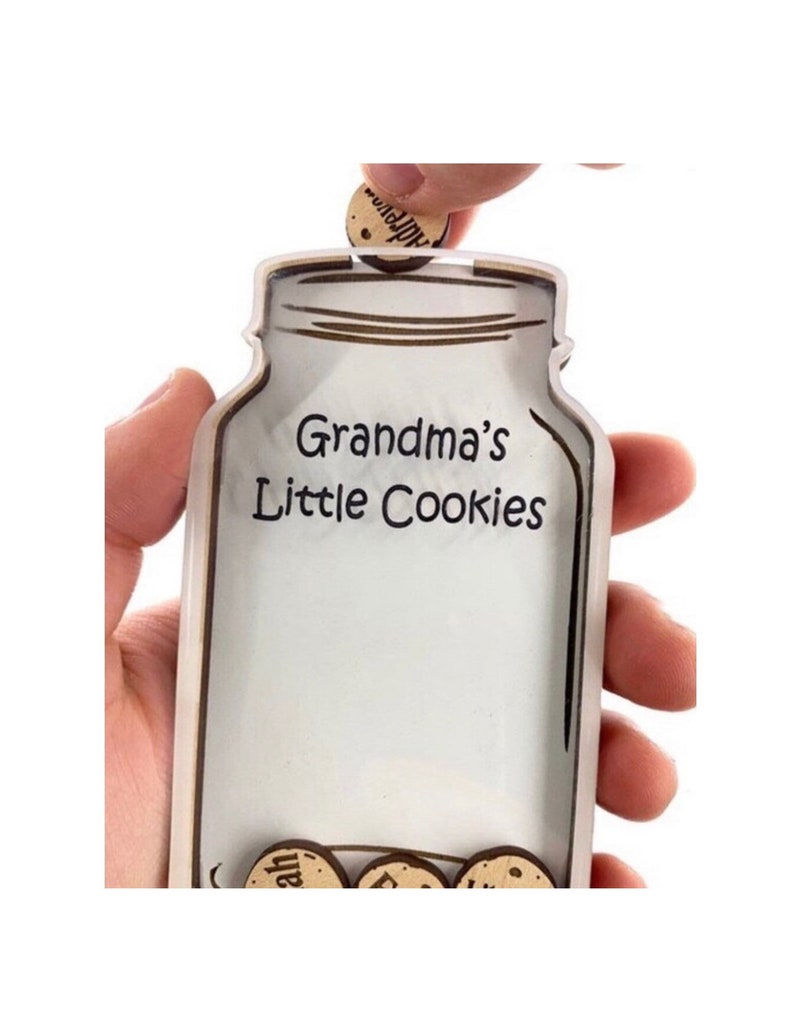 Gift for Gaga Nonna on Mother's Day Personalized Keepsake Cookie Jar Grandparents with Grandchildren's Names Little Cookies Great Grandma image 9