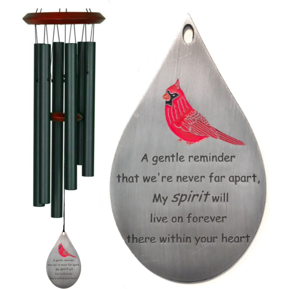 Cardinal Memorial Wind Chime After Loss Of Mom Dad or Loved Etsy