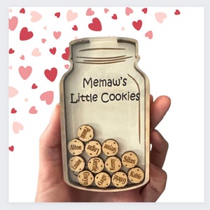 Birthday Gift Grandma Nini Nana Gifts Personalized Grandchild Memaw Nana Gammy Nanny Gigi Grandmothers GMa little Cookies with Names image 4