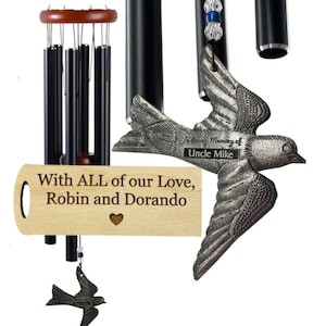Personalized Sympathy Gift in Memorial of Loved One | Best Seller Sympathy Gift | Outdoor Wind Chime  | Loss of Mom or Dad | Direct Shipping