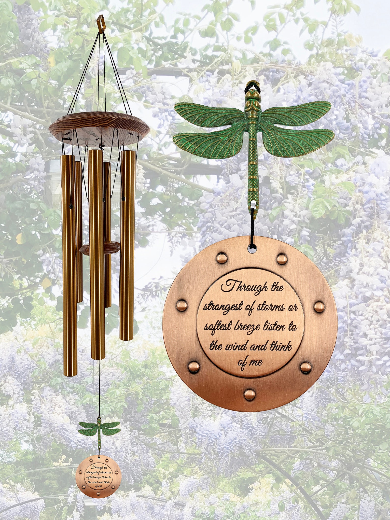 Memorial Dragonfly Wind Chime 28 inch Through the Strongest of Etsy