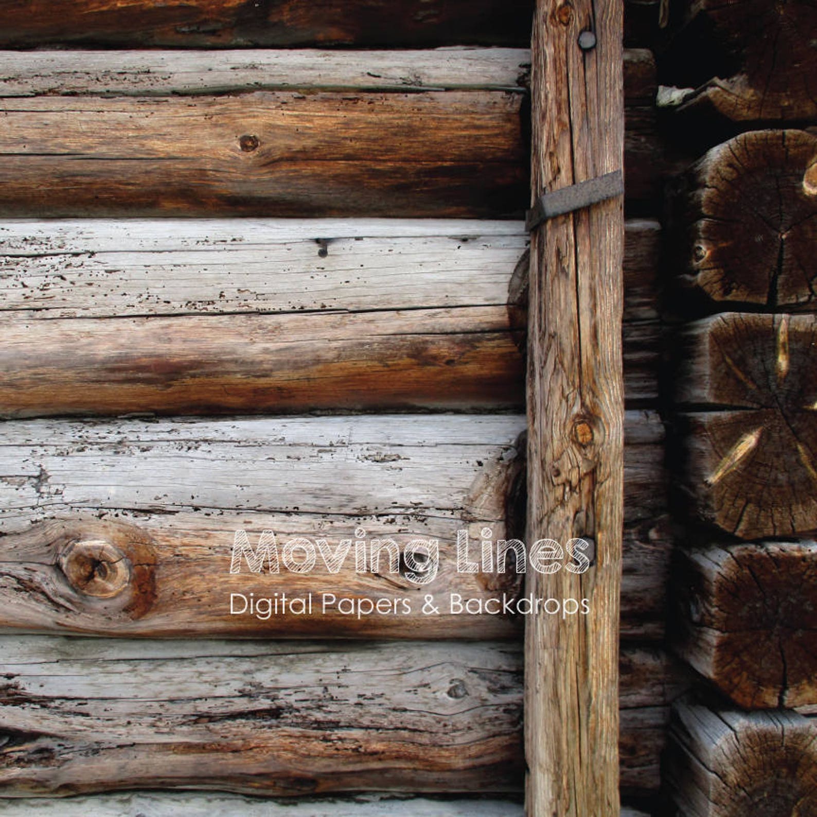 Log Cabin Backdrop Old Wood Wall Rustic Wallpaper | Etsy