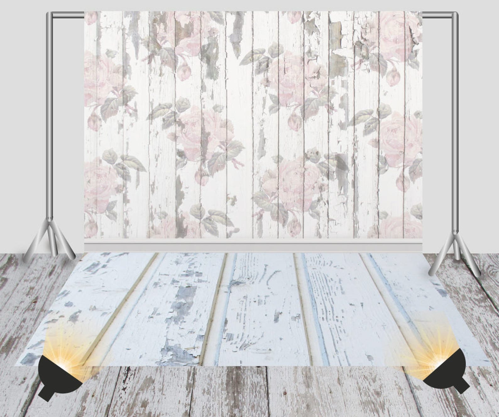 Flower Wall Baby Photography Backdrop White Wood Wall Pink Etsy