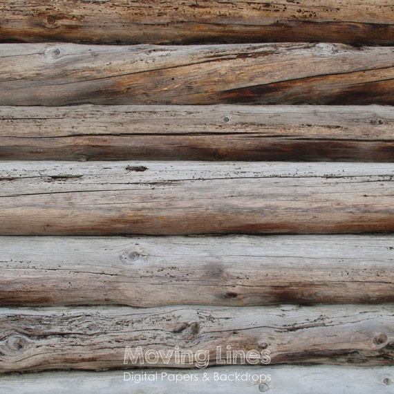 Wooden Log Wall Digital Backdrop Rustic Mountain Lodge Etsy