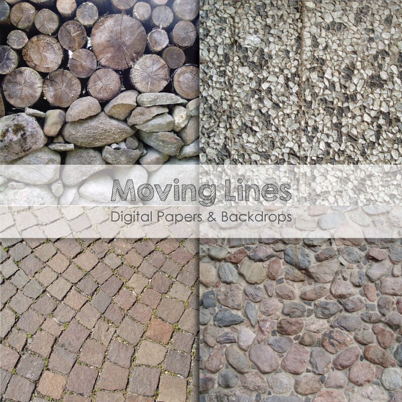 Stone Digital Paper Grunge Texture Digital Scraps Rock | Etsy