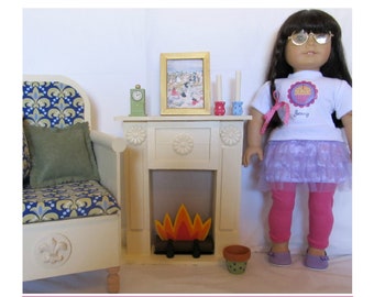 18" Doll Furniture PATTERN_Fire Place & Accessories _ Easy to Make! + BONUS Guide _ Digital Download _ PDF Pattern