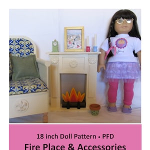 18" Doll Furniture PATTERN_Fire Place & Accessories _ Easy to Make! + BONUS Guide _ Digital Download _ PDF Pattern
