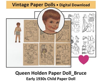 Vintage Paper Dolls_queen Holden 1930s Child Paper Doll_bruce +