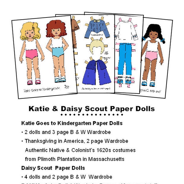 Girl Scout Paper Doll Etsy