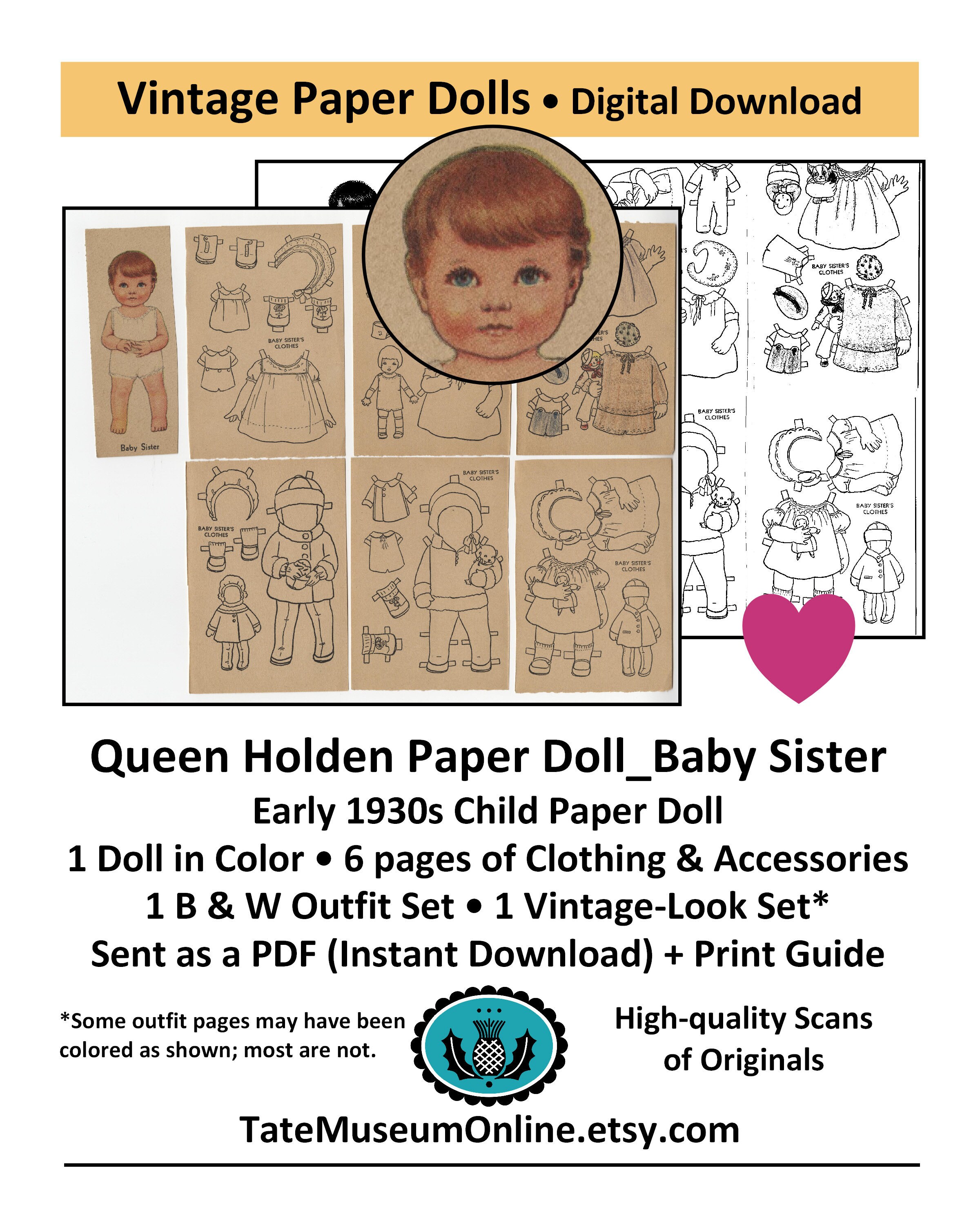 Queen Holden Paper Doll - Etsy