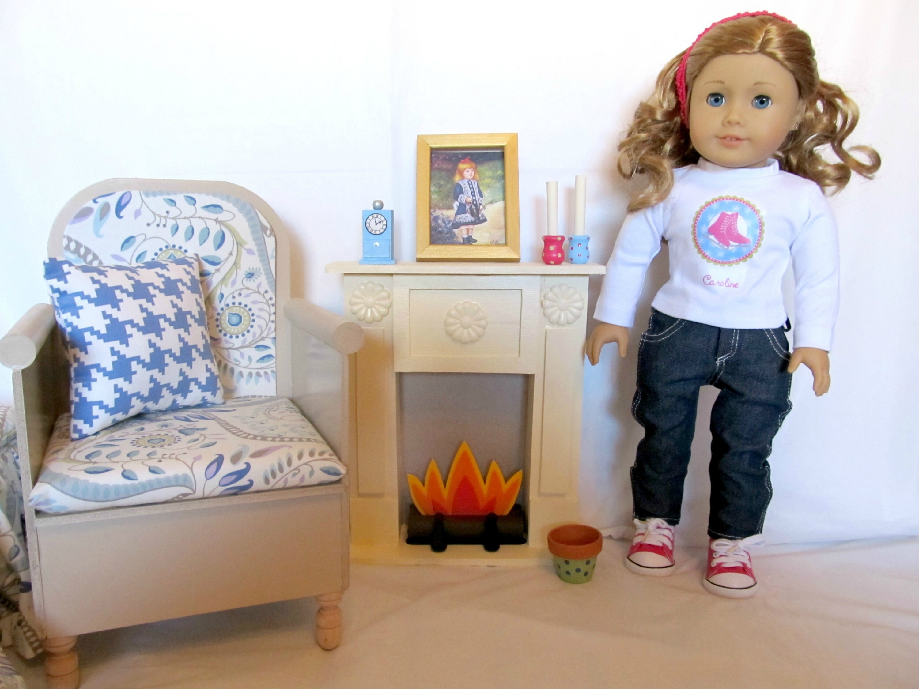 The New York Doll Collection Letto per Bambole in Legno