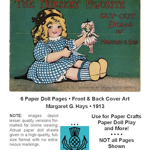 Paper Dolls Vintage Paper Doll Book Nursery Favorites Cut-Out Dolls Margaret G. Hays 1913 _ PDF_Paper Crafts & Toys_Collage Sheet