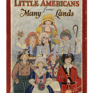 Paper Doll _ Kleine Amerikaner aus vielen Ländern Paper Dolls _ Folklore Trachtenpuppen PDF Digital Download Paper Art Dolls + BONUS Heftchen