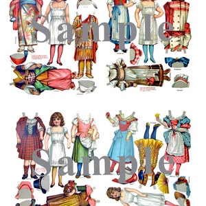 Paper Doll _ Vintage Model Book of Paper Dolls _ Sets 1 & 2 _ PDF _ Digital Download _ Paper Art Dolls + BONUS Booklets