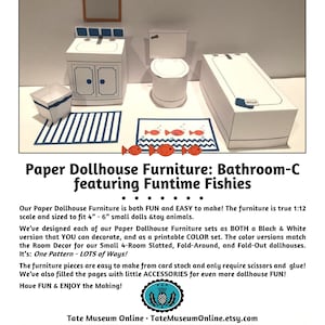 Dollhouse Furniture _ BATHROOM, 1:12 Scale_Full COLOR Printables * Digital Download * PDF