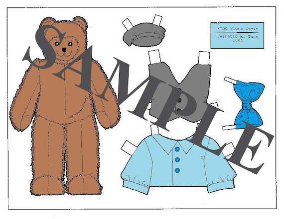 Download Vintage Paper Dolls Vogue Teddy Bear Pdf Digital Download Bonus