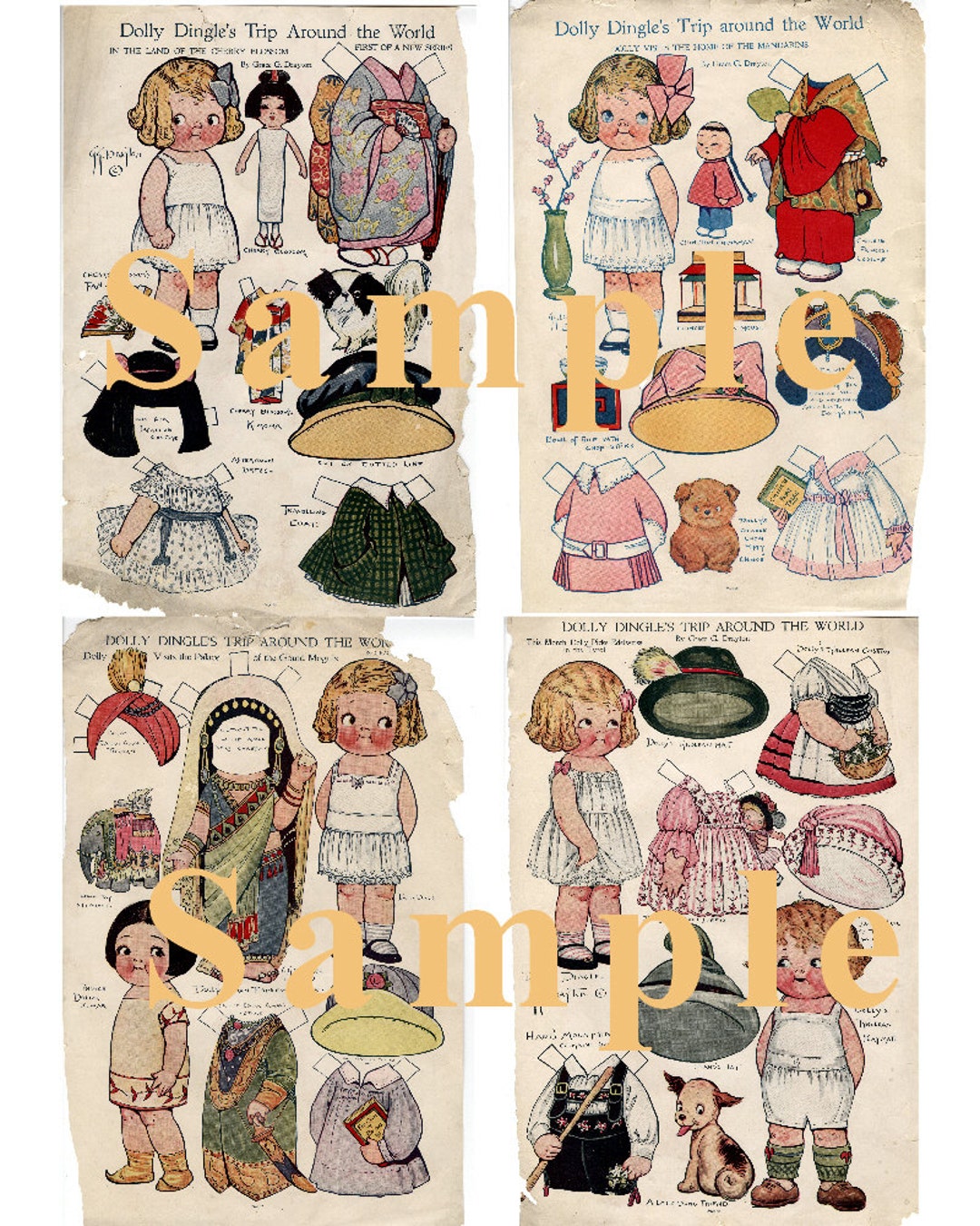 Paper Doll_ Vintage Dolly Dingle Around the World Paper Dolls Set 1_8 ...
