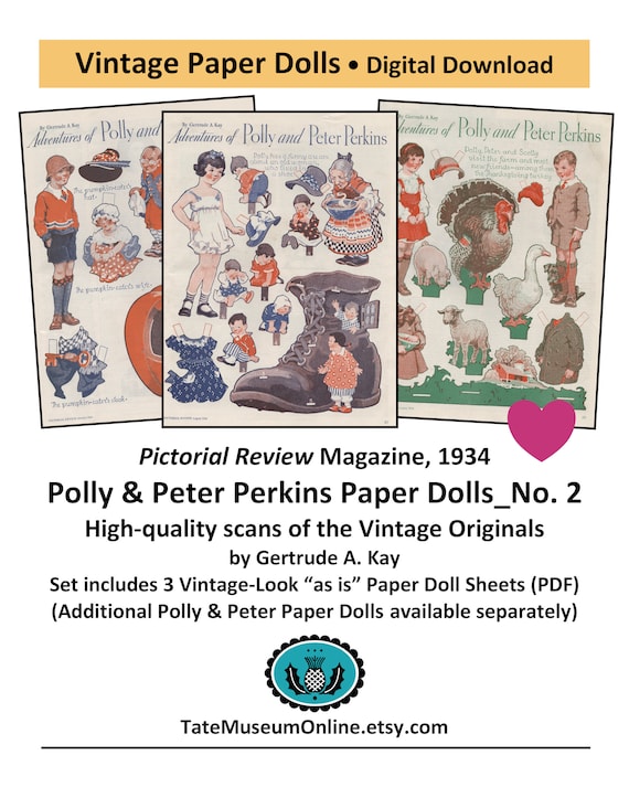 etsy paper dolls