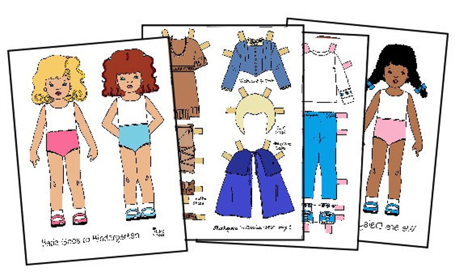 Paper Doll _ Digital Paper Dolls _ KATIE Sets 1-3 _ Girl - Etsy México