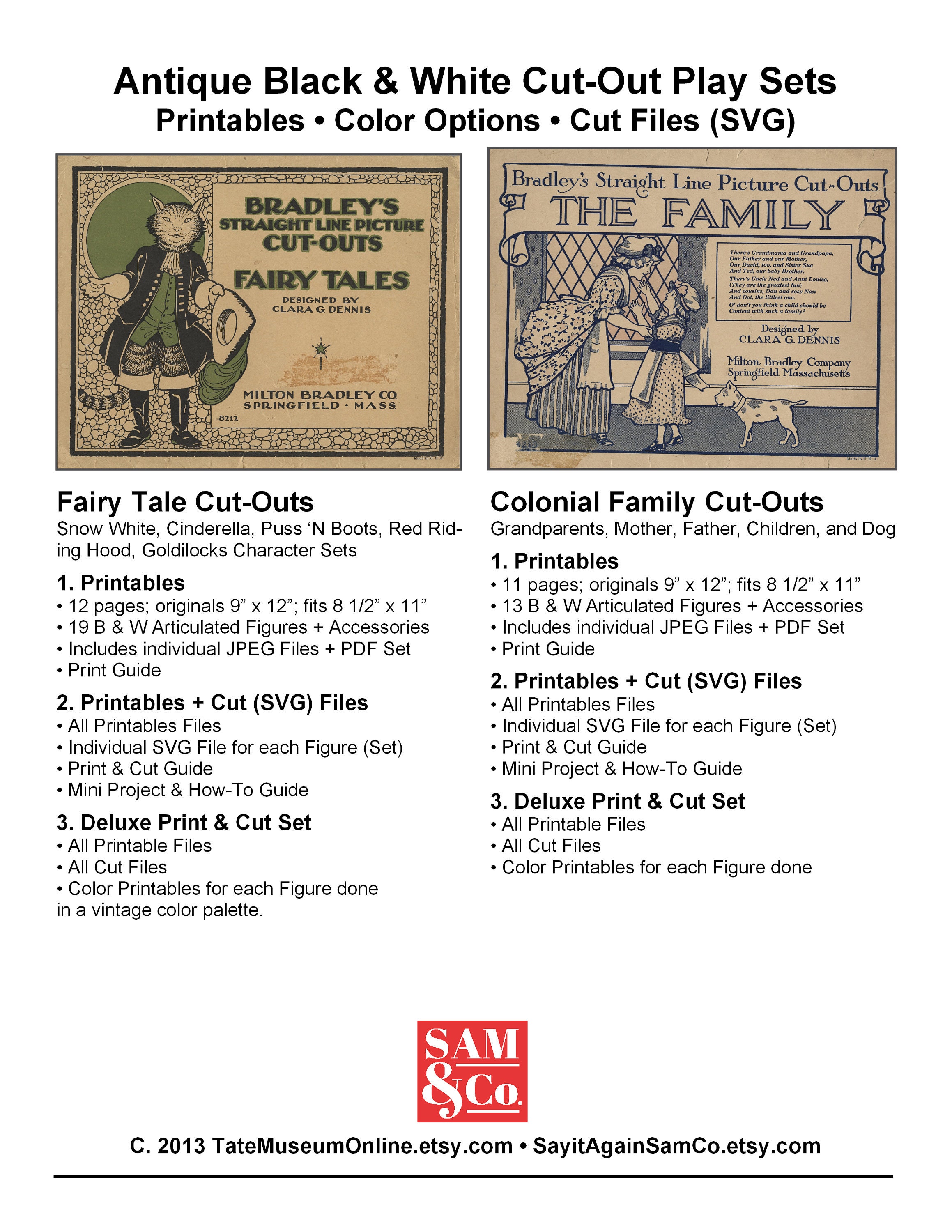 Dollhouse Making Kits &amp; How To Cut Vintage Paper Toys_Fairy Tales Print SVG Set_Easy to Make ...