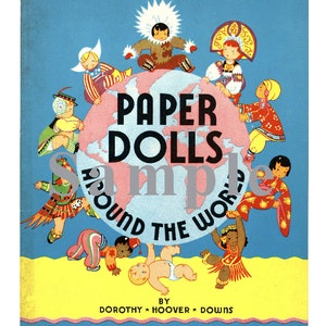 Vintage-Papier Dolls_Around die Welt Papier Dolls_BONUS Guides_PDF_Digital Download_Vintage Folk Costume_collage Sheets_Paper Toys_Ephemera