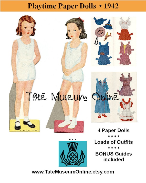 etsy paper dolls