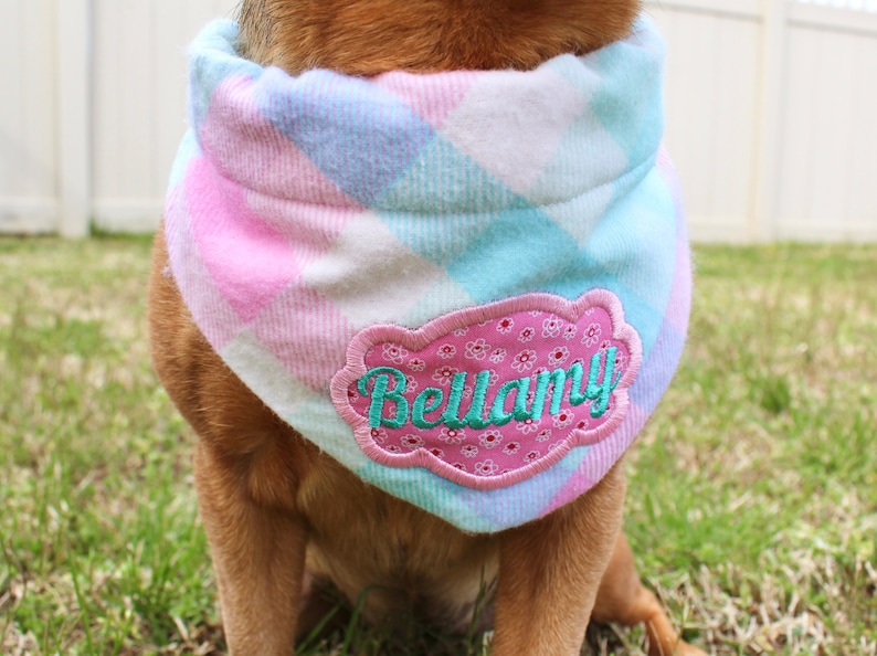 personalized dog bandana collar