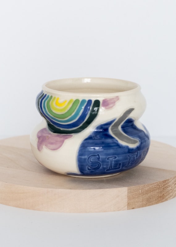 Moody Sleepy Rainbow Cloudy Cup | Water, Juice, Iced Tea Tumbler LGBTQ EMO Bubble