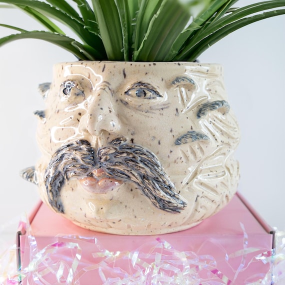 Handmade Mushroom Man Planter: Whimsical Forest Spirit Pottery