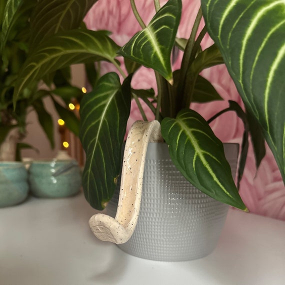 Pink Tongue for a Planter! Handmade Ceramic Decoration