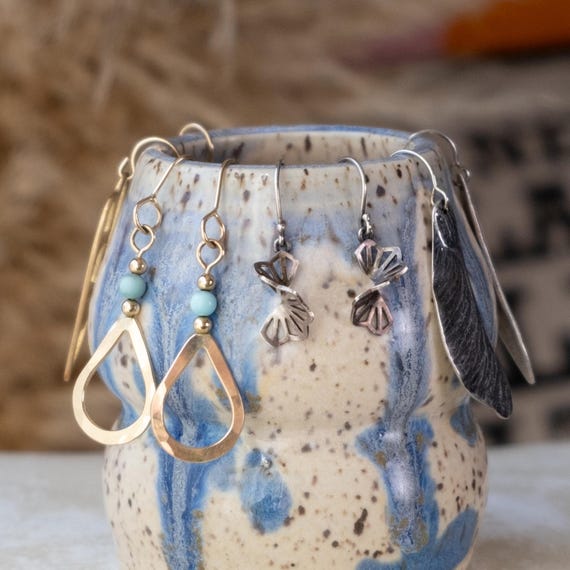 Bubble Form for Jewelry Dangle Earring Hanger Display | Unique Quirky Drippy Splatter