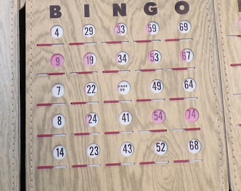 6 Vintage Slide Window Bingo Cards
