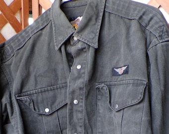 Heavy Cotton Harley Davidson Long Sleeve Shirt Size Large