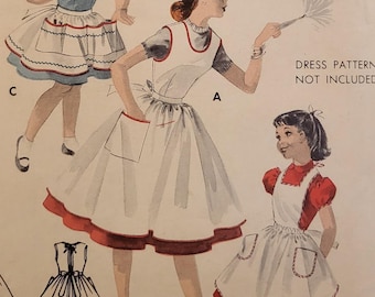 Vintage Butterick Sewing Pattern 7532: Children's Size 8 "Quick and Easy Apron"