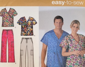 Size M - XL Scrub Pants and Top Sewing Pattern Simplicity 4378