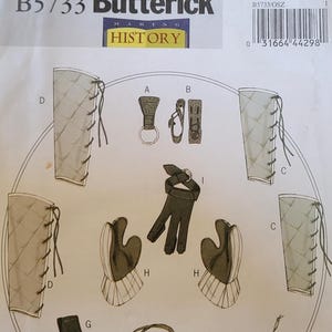 Uncut Craft Pattern: Mug & Ax Loops, Bracers, Gloves (Butterick B5733)