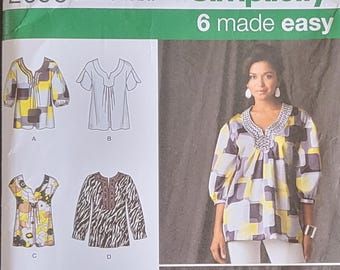 Pullover Tunic UNCUT Sewing Pattern Simplicity 2696 - Misses' Sizes 14-22