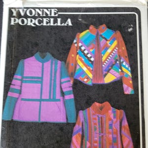 Yvonne Porcella quiltad jacka sömnadsmönster i 3 storlekar