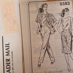1980s Misses Wardrobe Sewing Pattern: Top, Shirt, Pants, Skirt - UNCUT Size 10-14