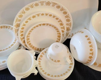Butterfly Gold Vintage Corelle by the Piece