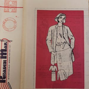 1980s UNCUT Sewing Pattern: Misses' Top, Skirt, Jacket - Size 14