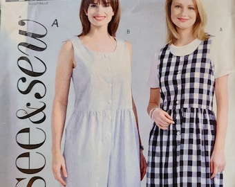 Fitted Dress or Jumpsuit - Butterick Sewing Pattern 4495, Size 8-12