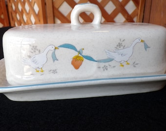 Mantequera vintage con diseño de ganso/ganso
