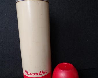 Vintage Hiawatha-thermoskan met kurk