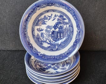 Juego de 6 cuencos de Johnson Bros Vintage Blue Willow