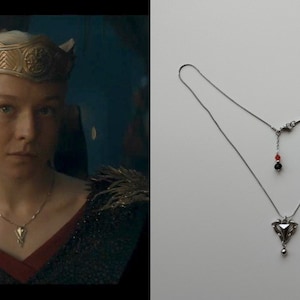 Queen Rhaenyra Inspired Syrax and Caraxes Stainless Steel Necklace