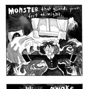 Phobia Print - The monster that guards your feet at night