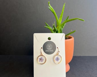 Alaskan Forget-Me-Not Pressed Flower Resin Earrings